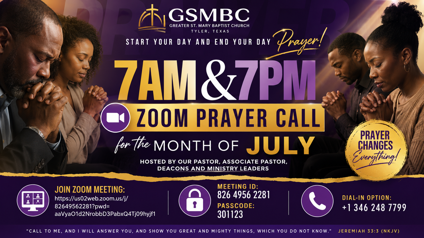 July Zoom Prayer Call