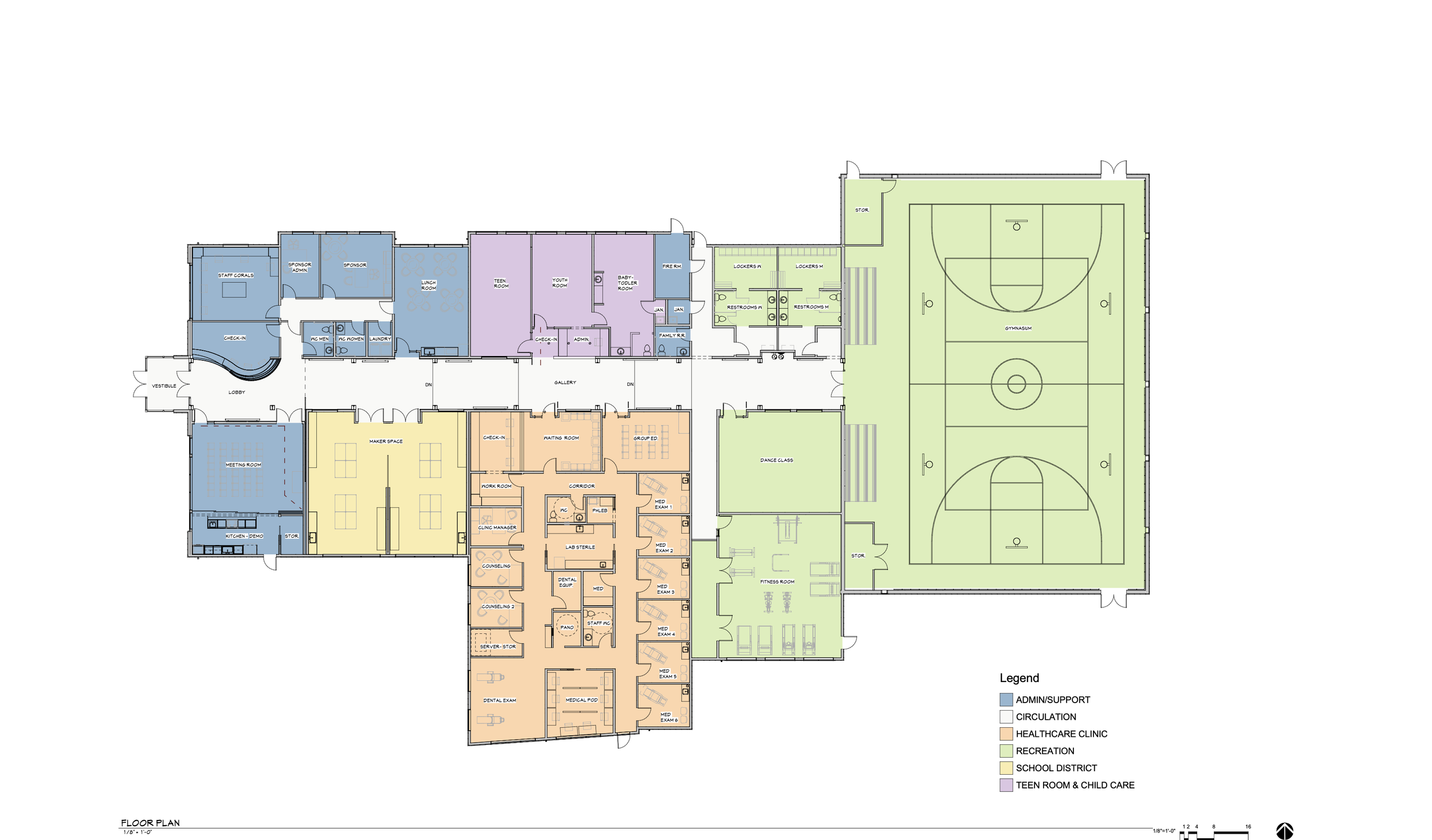 Floor plan of the Family First Community Center