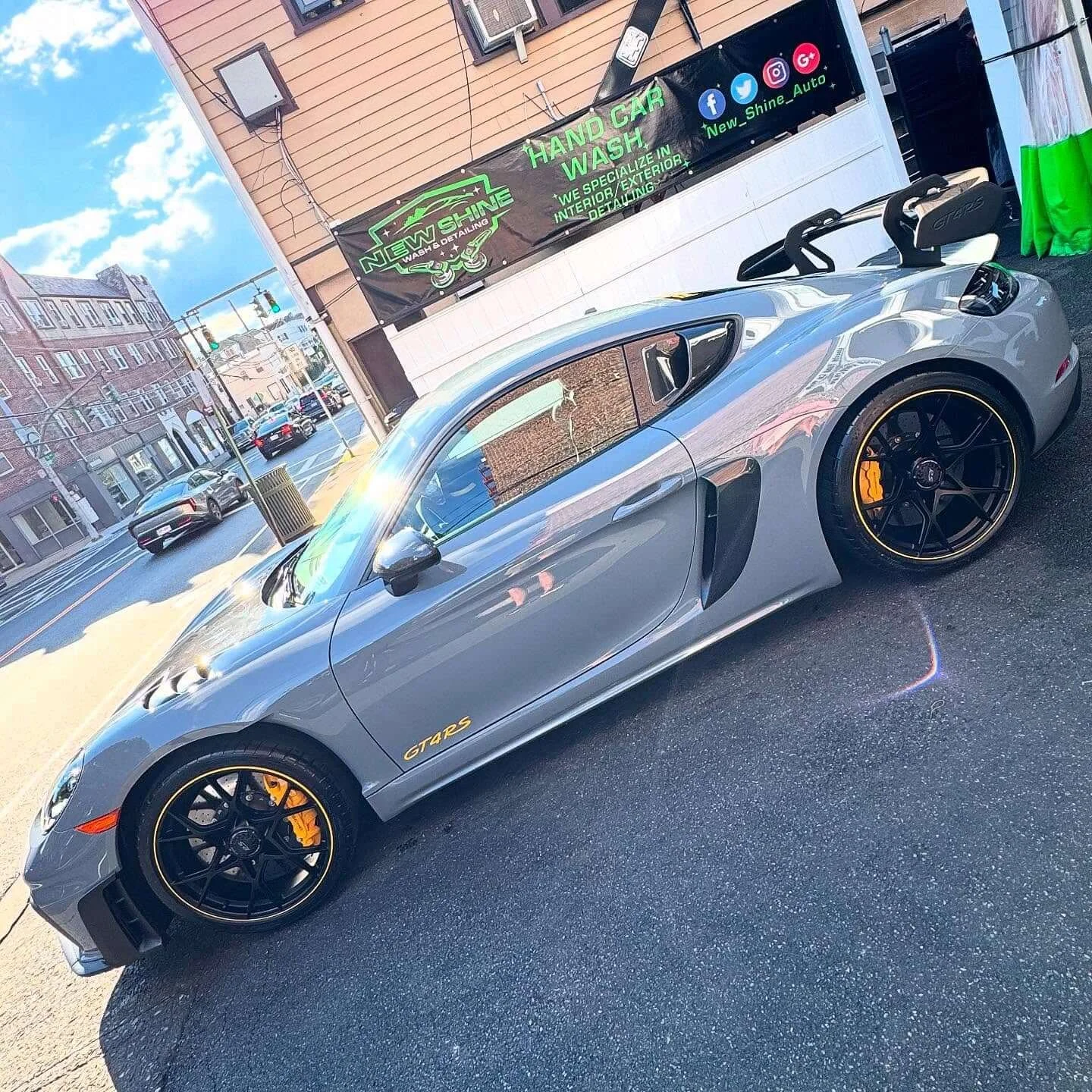 Exterior hand wash at New Shine Auto