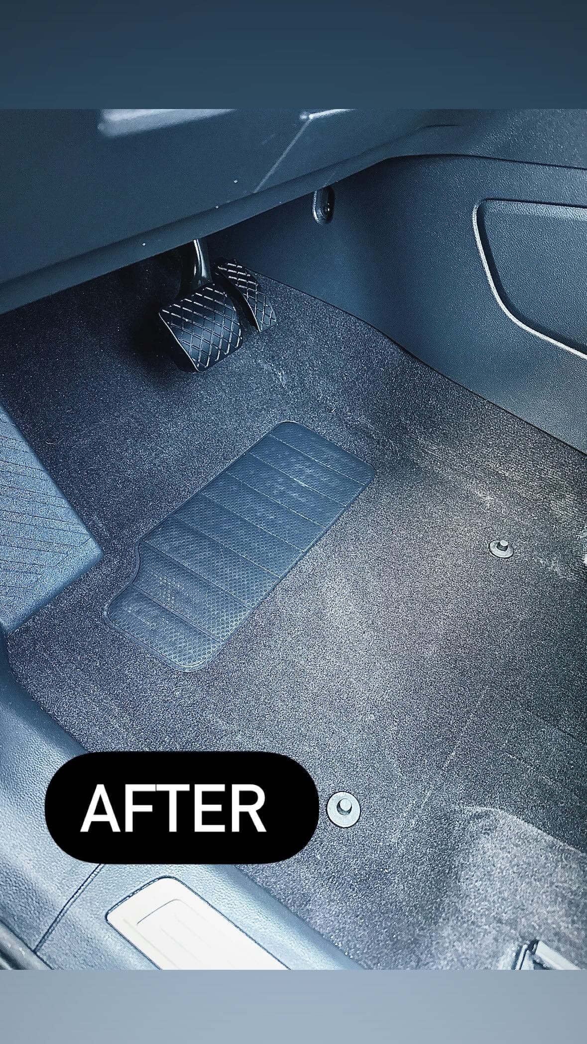 Before and after car detailing