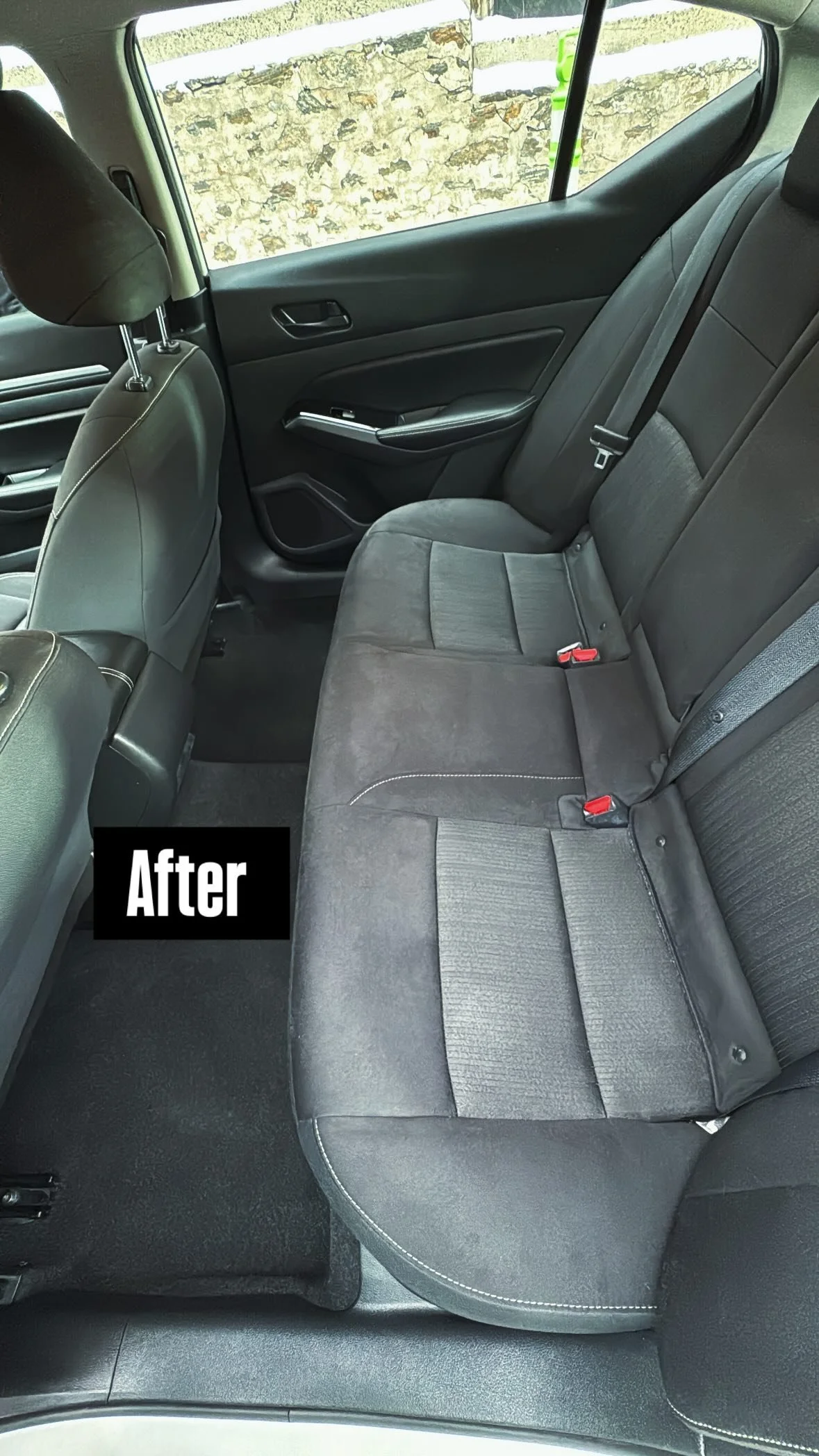 Before and after car detailing