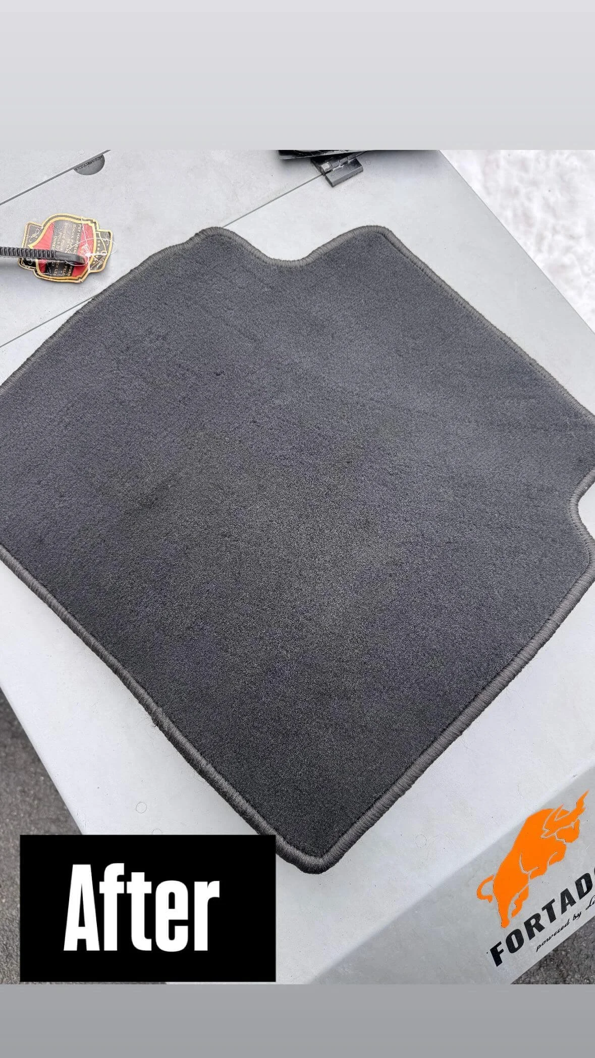 Before and after car detailing