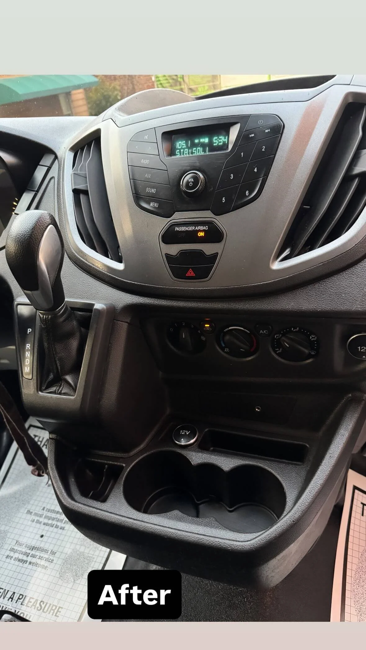 Before and after car detailing