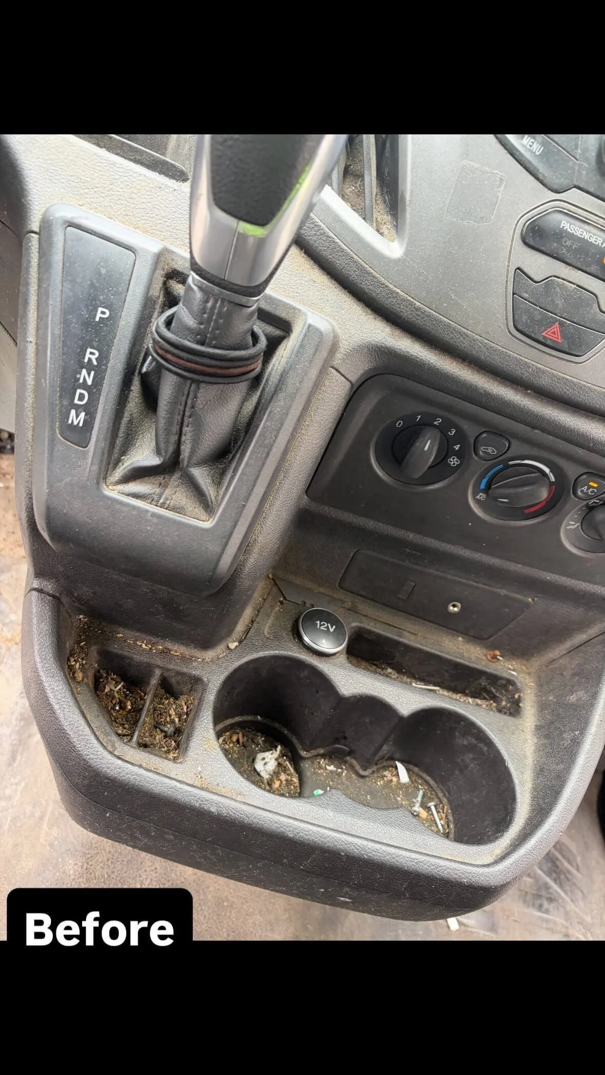 Before and after car detailing