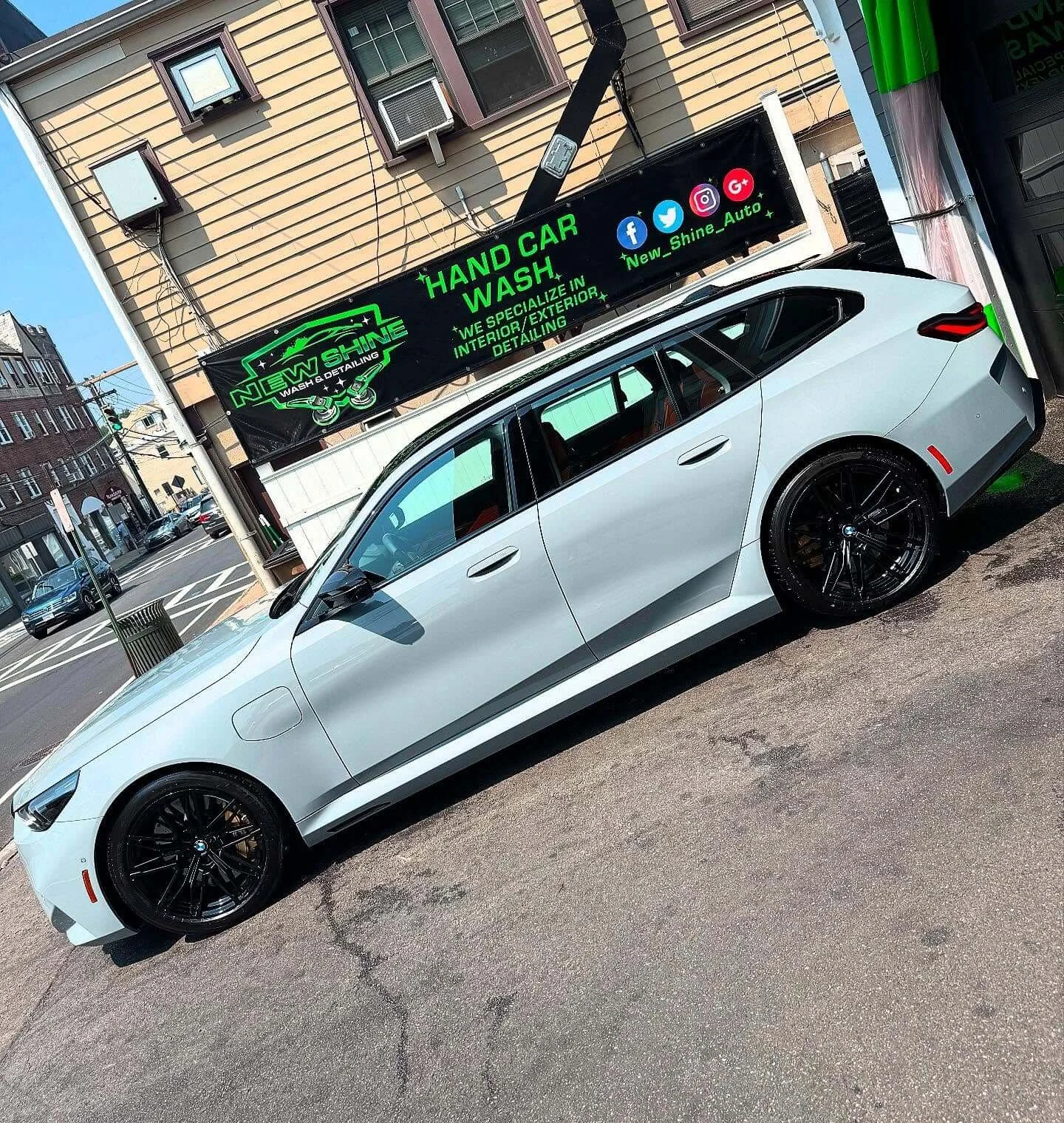 Exterior hand wash at New Shine Auto