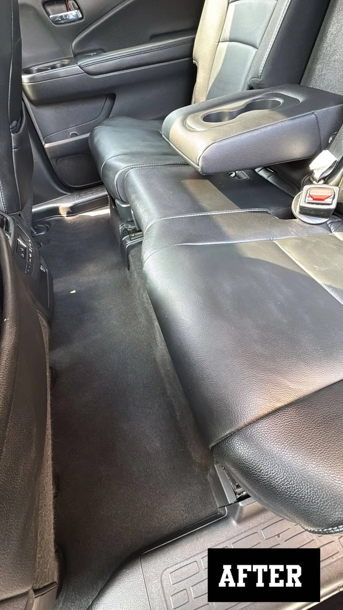 Before and after car detailing