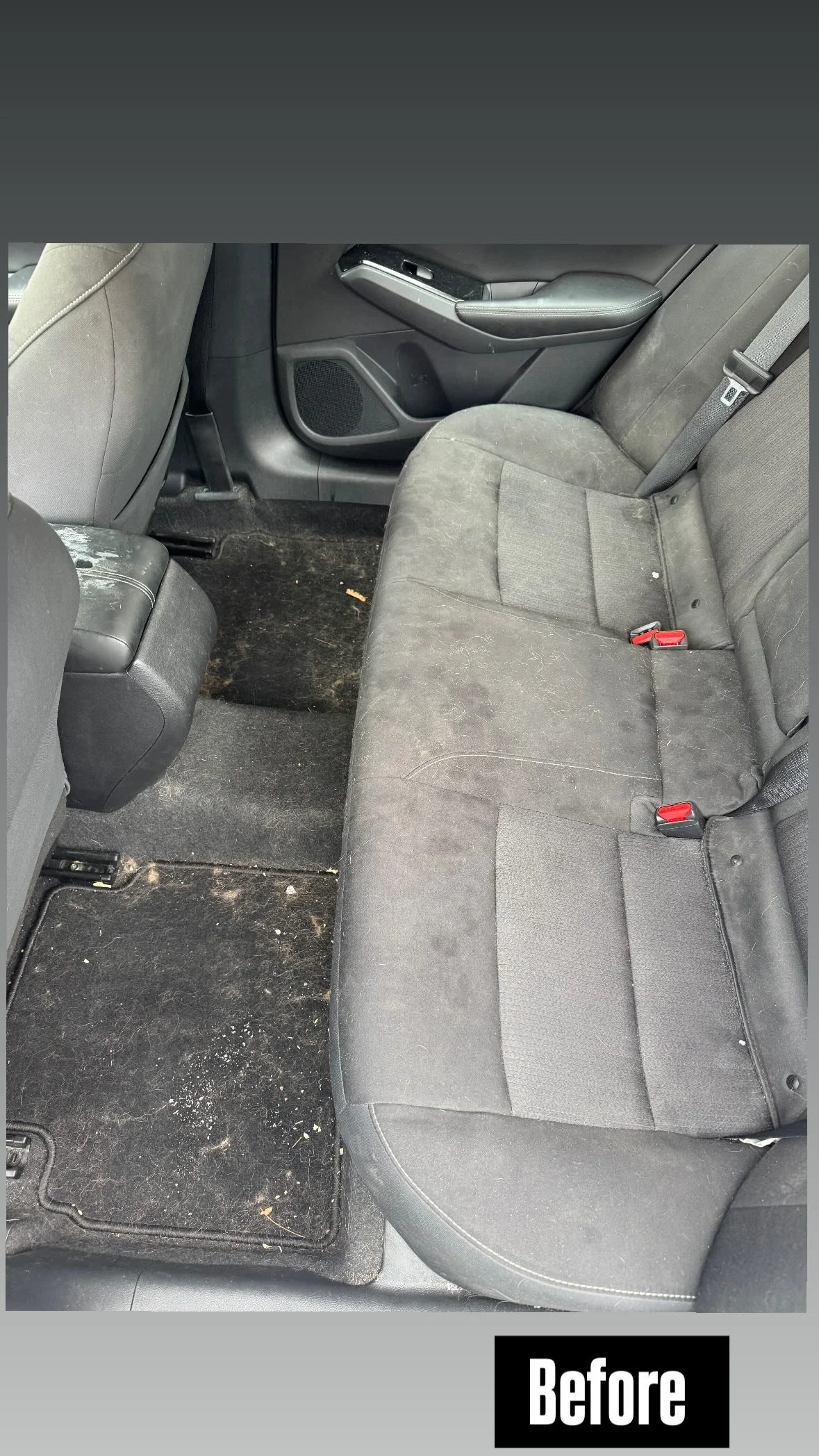 Before and after car detailing