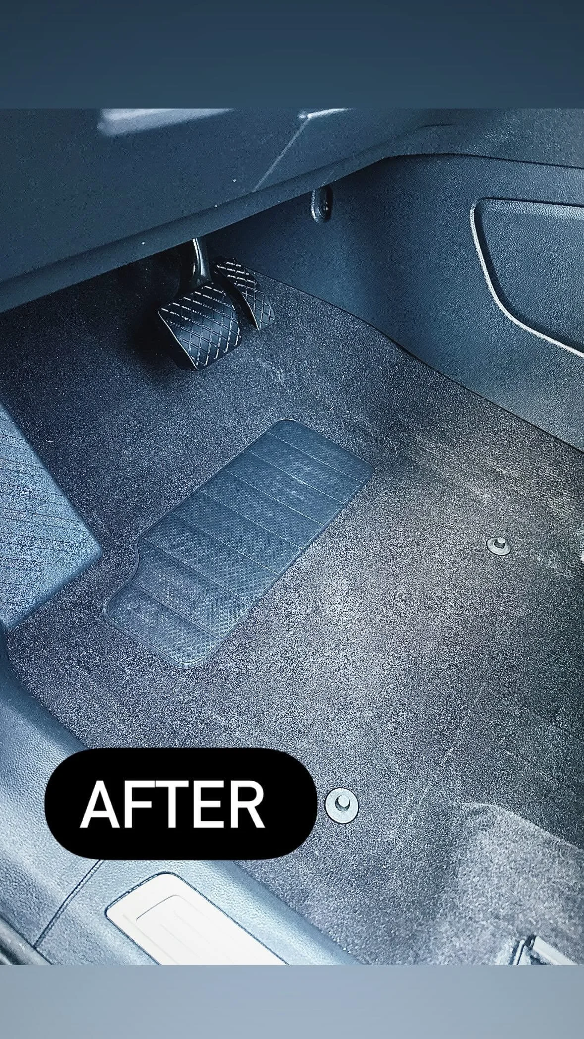 Before and after car detailing