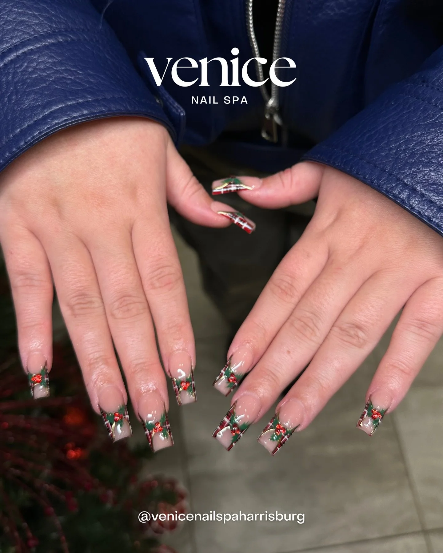 Under the mistletoe 

Come check us out! Walk-ins &amp; appointments welcome 🫶
📞 Call to book: +1 (980) 258-0597
📍 Located: Harris Square (Next to Publix)
4031 Harris Square Dr Harrisburg, NC  28075

We offer Acrylic, Dip Powder, Gel-X, Builder Ge