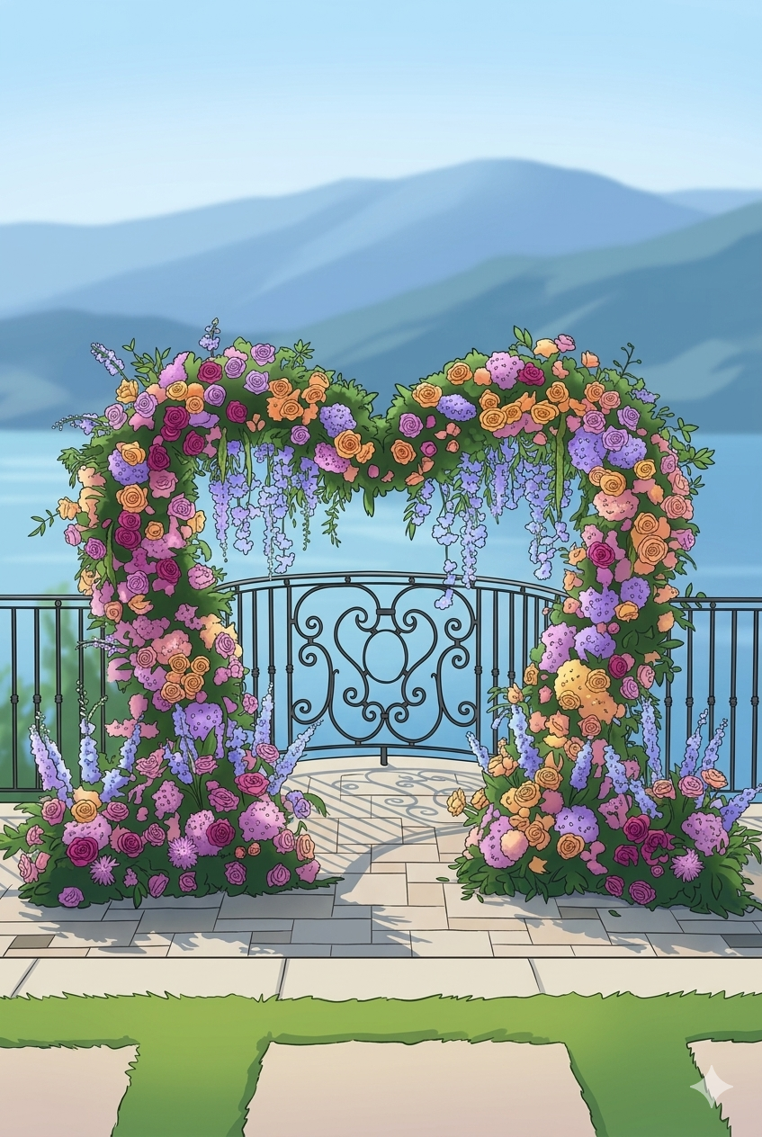 Stainless Steel Heart Wedding Arch
