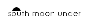 Black background with white text reading 'south moon under' and a small crescent moon graphic.