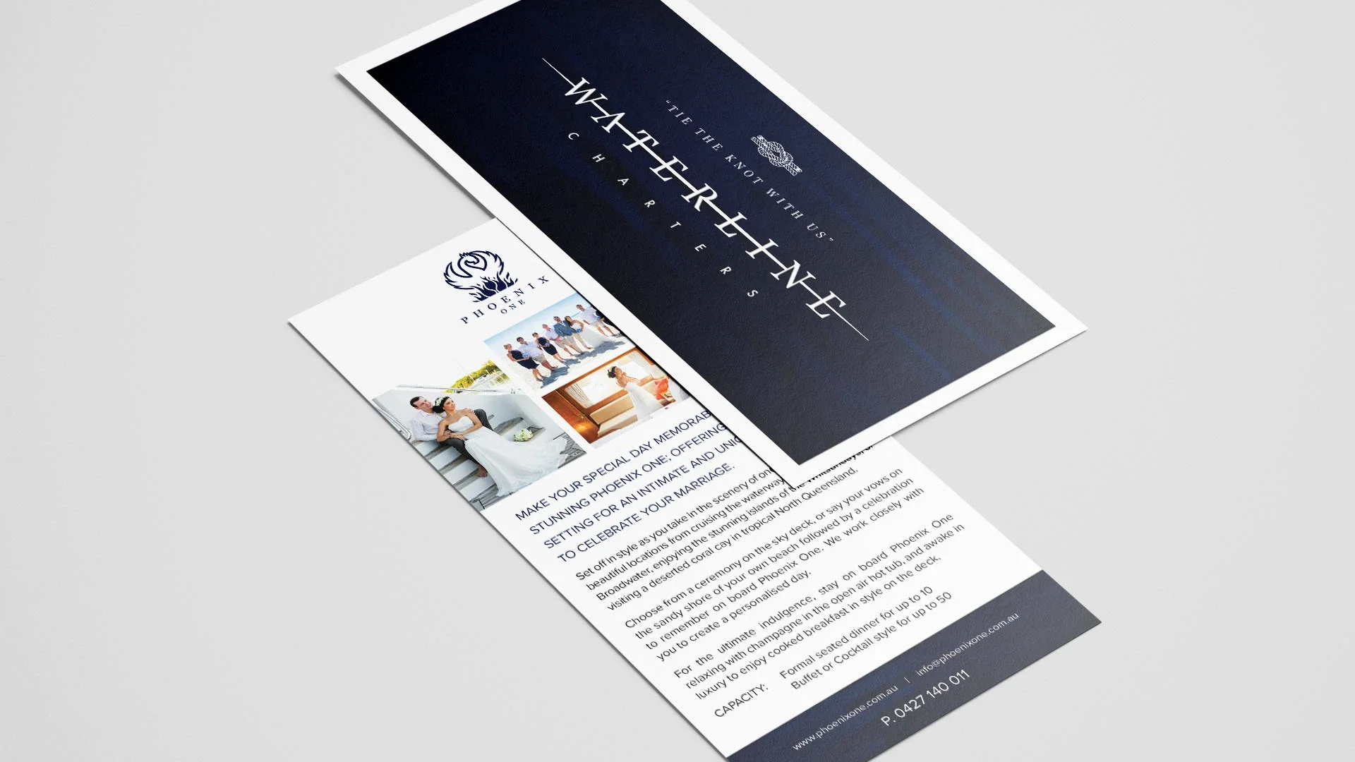Waterline Charters DL flyer design
