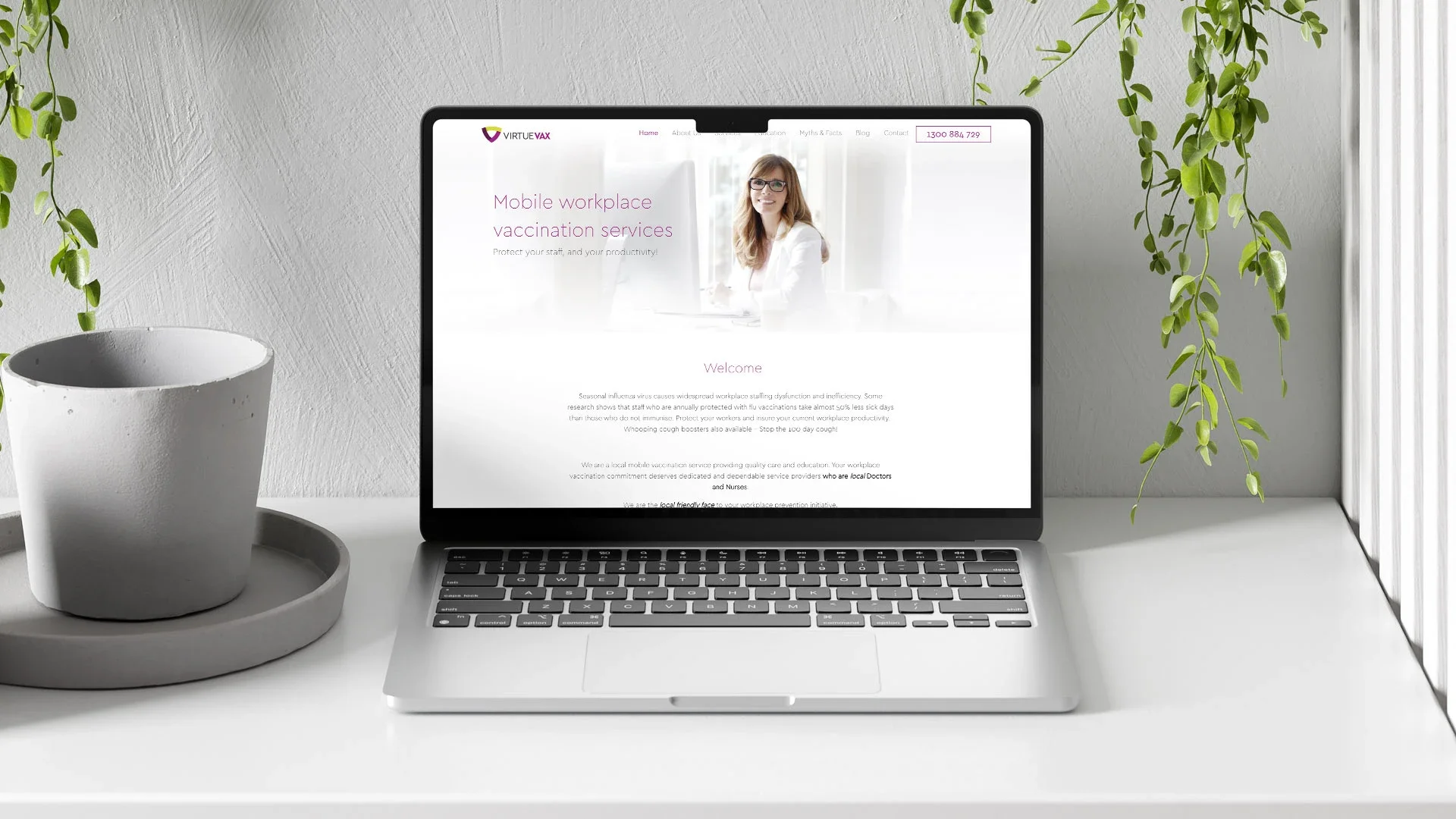 VirtueVax - Website design