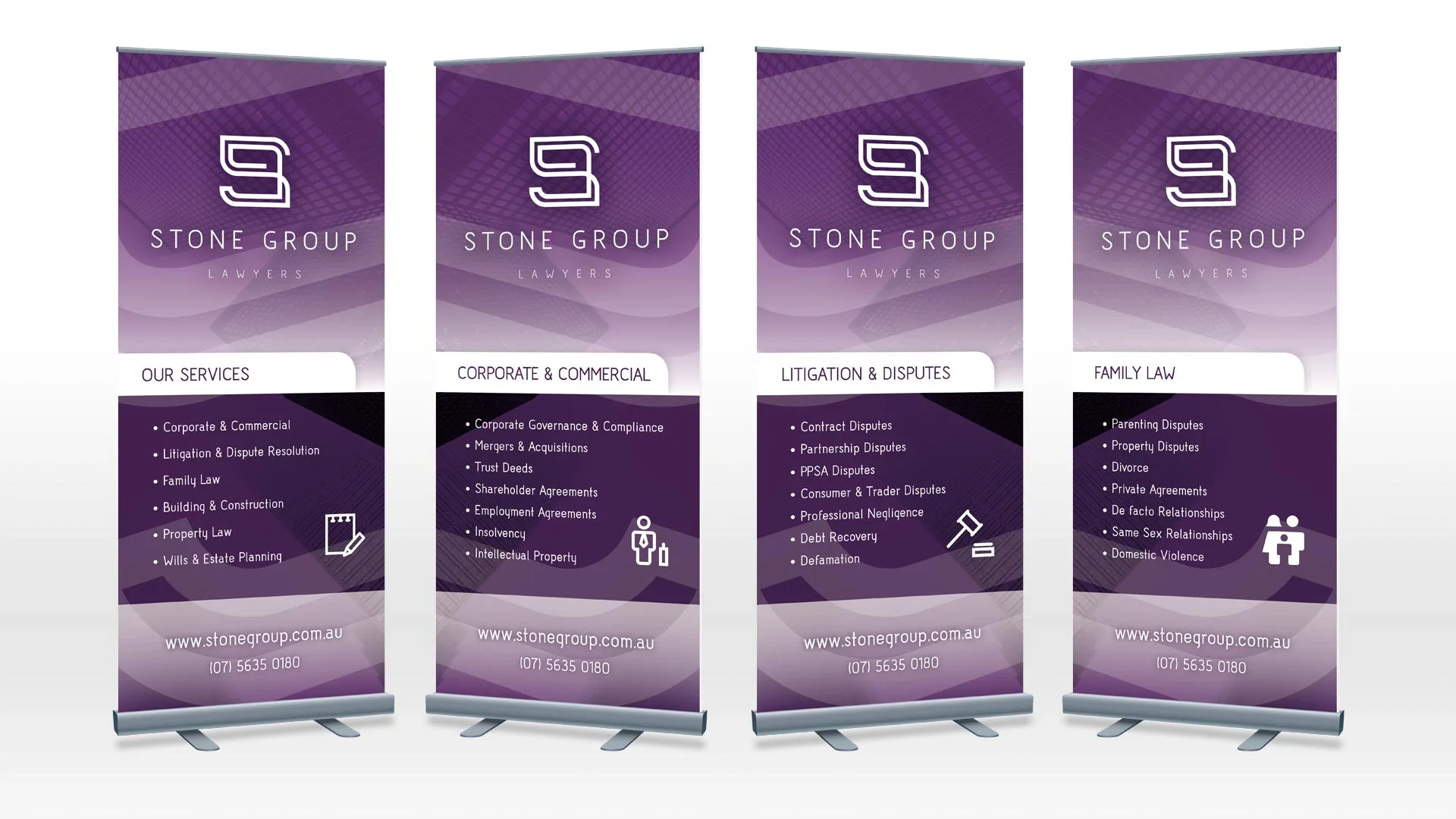 Stone Group Lawyers pull up banners