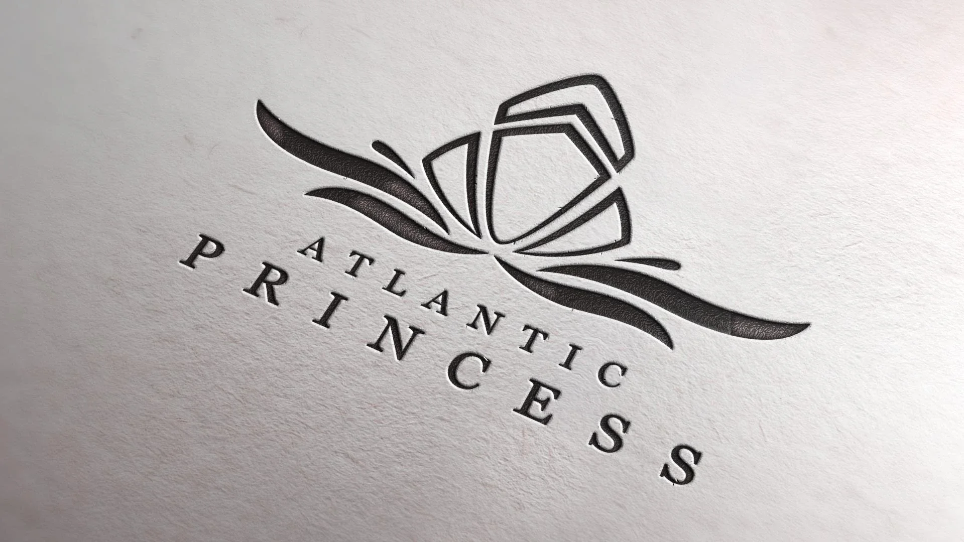 Waterline Charters - Atlantic Princess vessel logo design