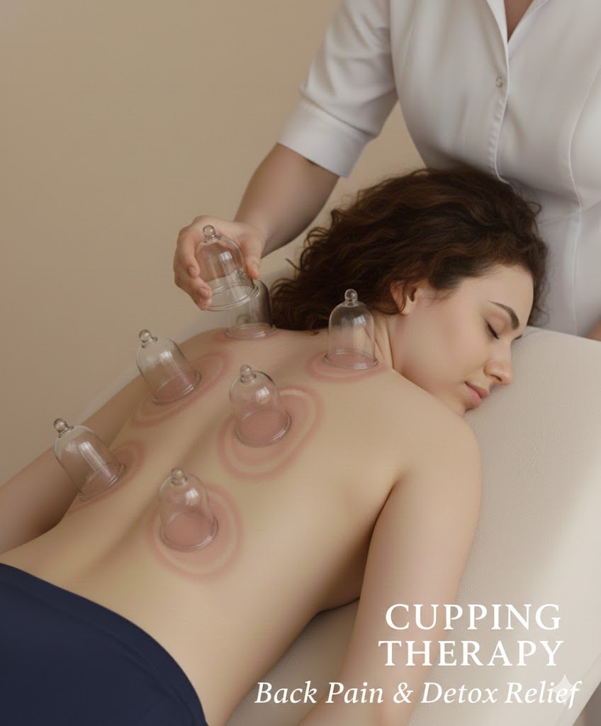 Professional cupping therapy massage for back pain relief in Sunnyvale