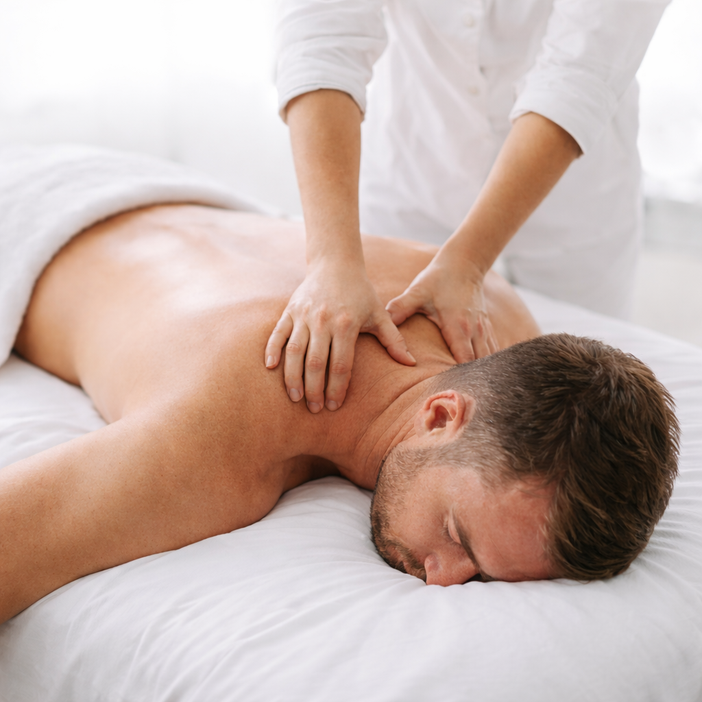 Deep tissue massage therapy for back pain relief at Lyra Spa Sunnyvale