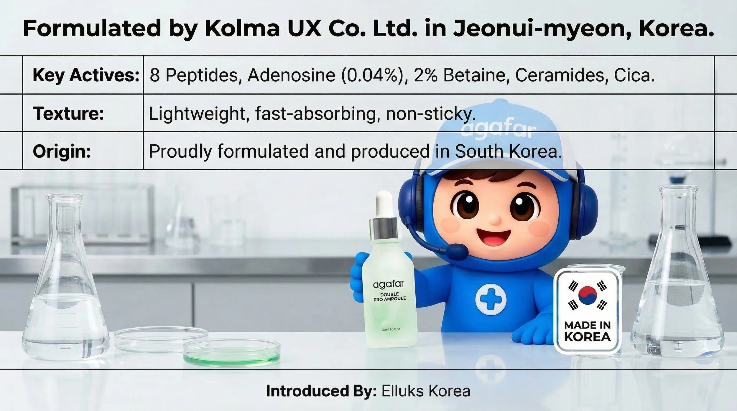 Korean skincare manufacturer, HNG Co Ltd R&D, authentic K-beauty serum