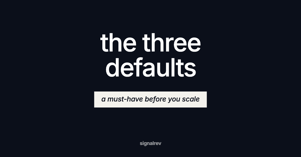 the three defaults every B2B tech founder falls into