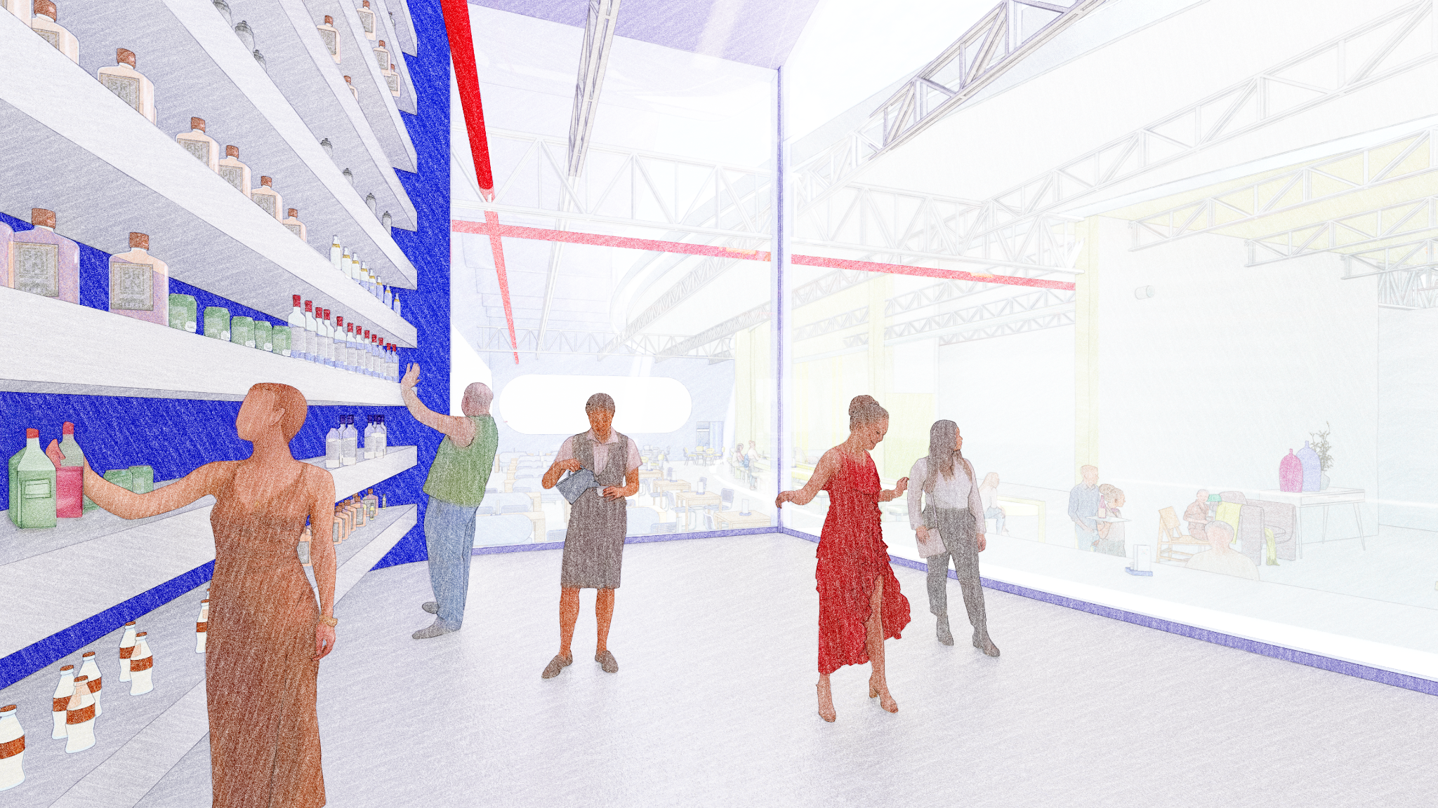 Architecture syncs with media and consumer culture to turn vacancy into a provocative and generous public offering