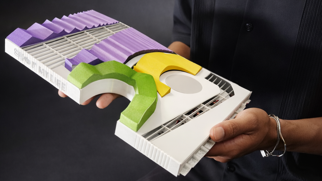 This is V1 of an endlessly scale able kit of parts that is able to fit into the grid of the bix box store type