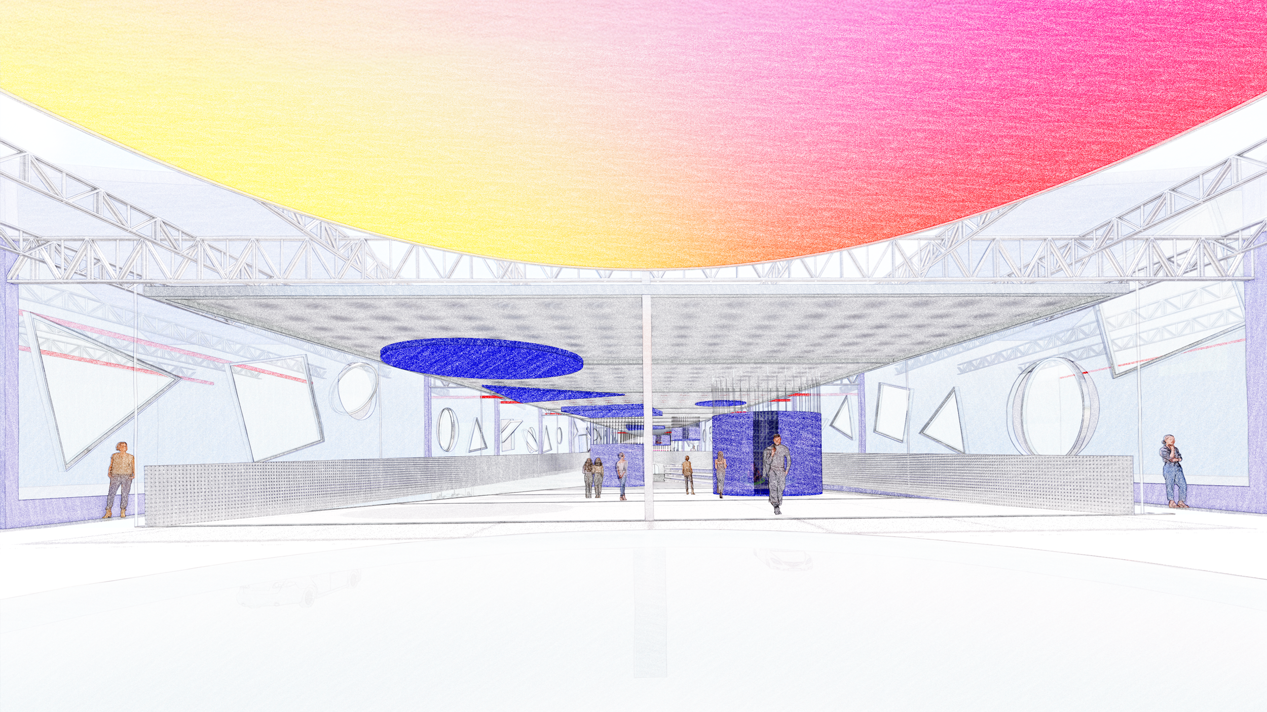 Corridors bend and foreshorten like slow tracking shots