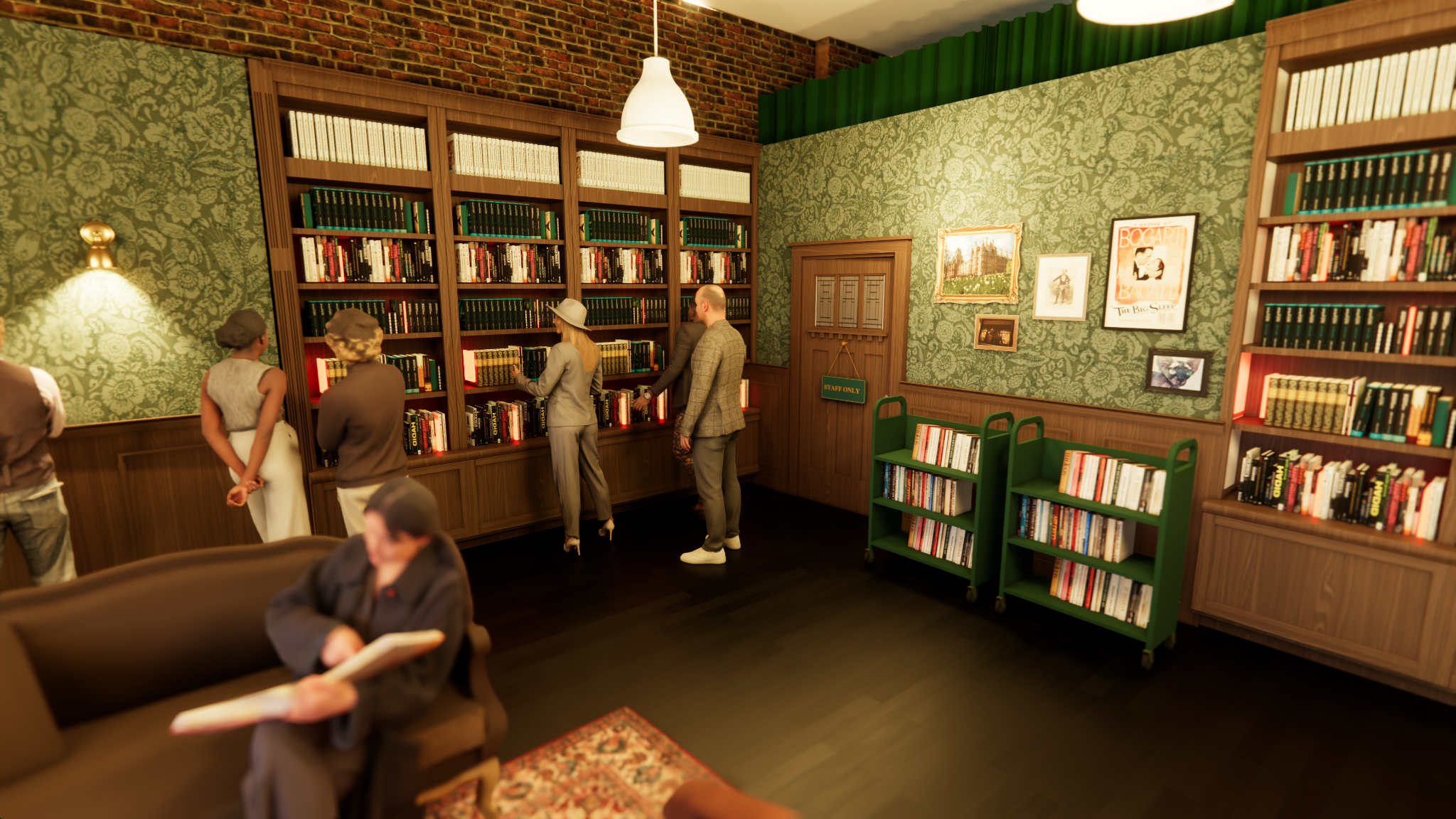 Custom moments built into the stacks to hide narrative fragments