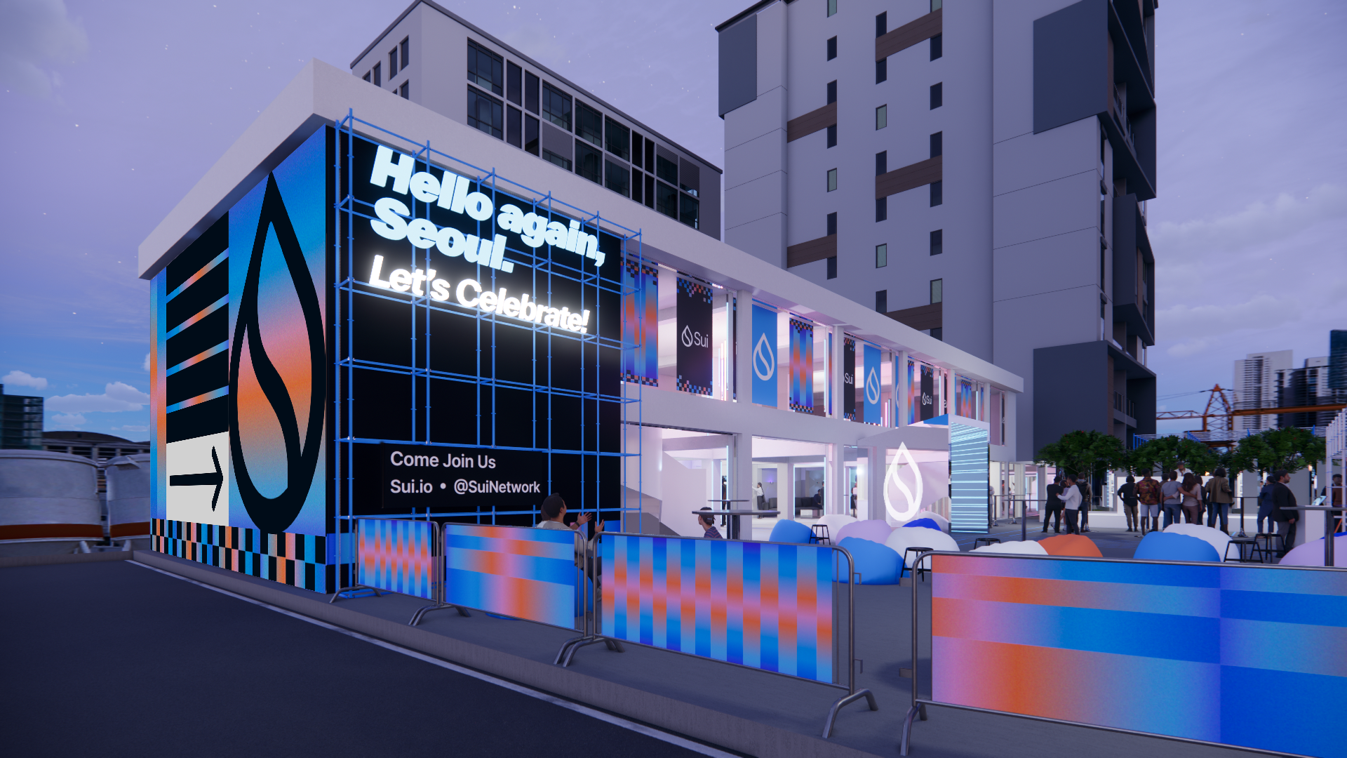 I assisted in visualizing both daytime conference conditions and nighttime event lighting scenarios