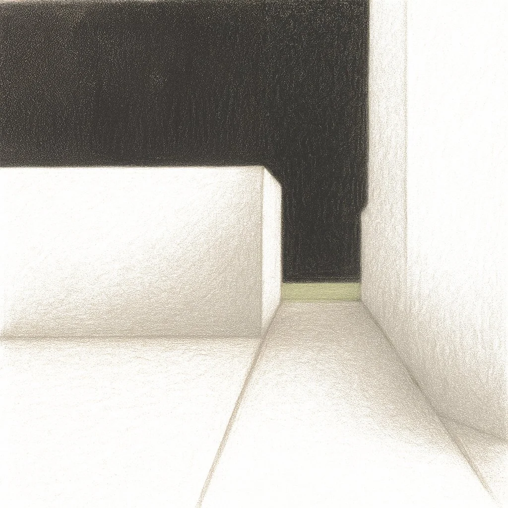 Massing is meant to redirect you around the project towards its secret