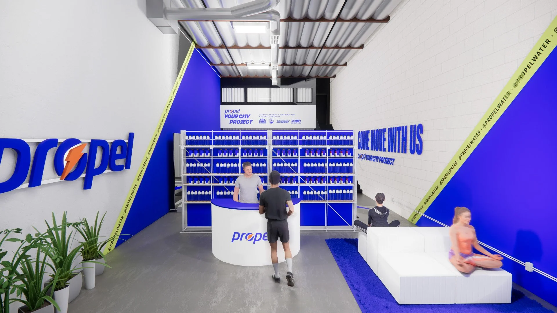 Crafted immersive visuals and 3D designs that brought the Propel Your City Project’s fitness hubs and environments to life, amplifying the campaign’s focus on accessible wellness and local empowerment