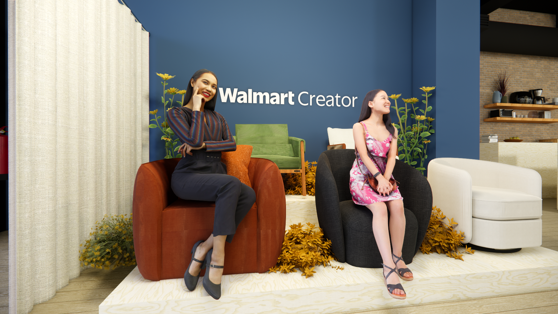 Led 3D design for Walmart’s Creator Program pop-up in NYC, created to unveil the brand’s Fall 2025 line of furniture and accessories to an invited group of tastemakers—merging elevated interiors with immersive brand storytelling