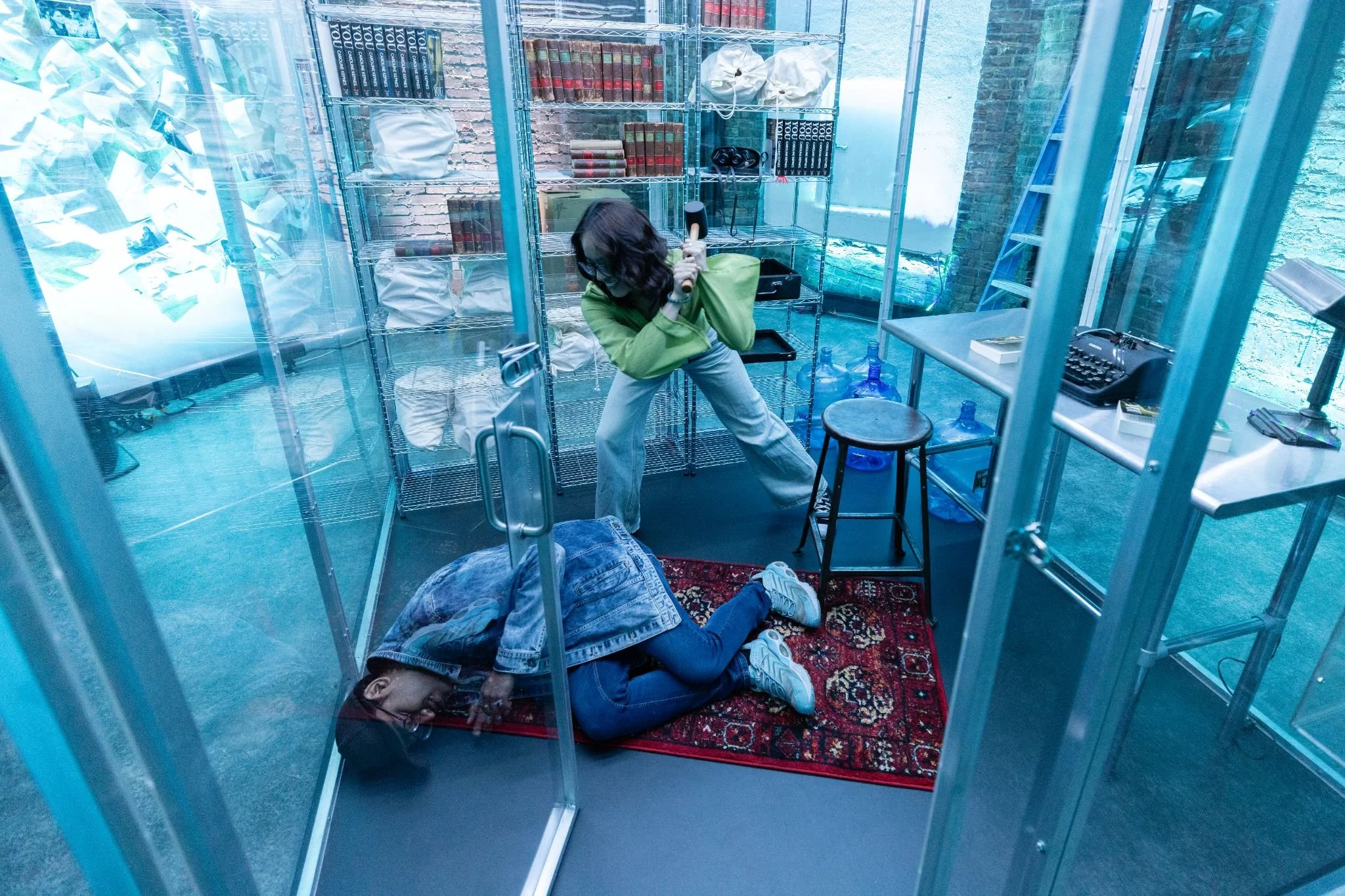 The narrative climax where the story and the architecture collapsed together