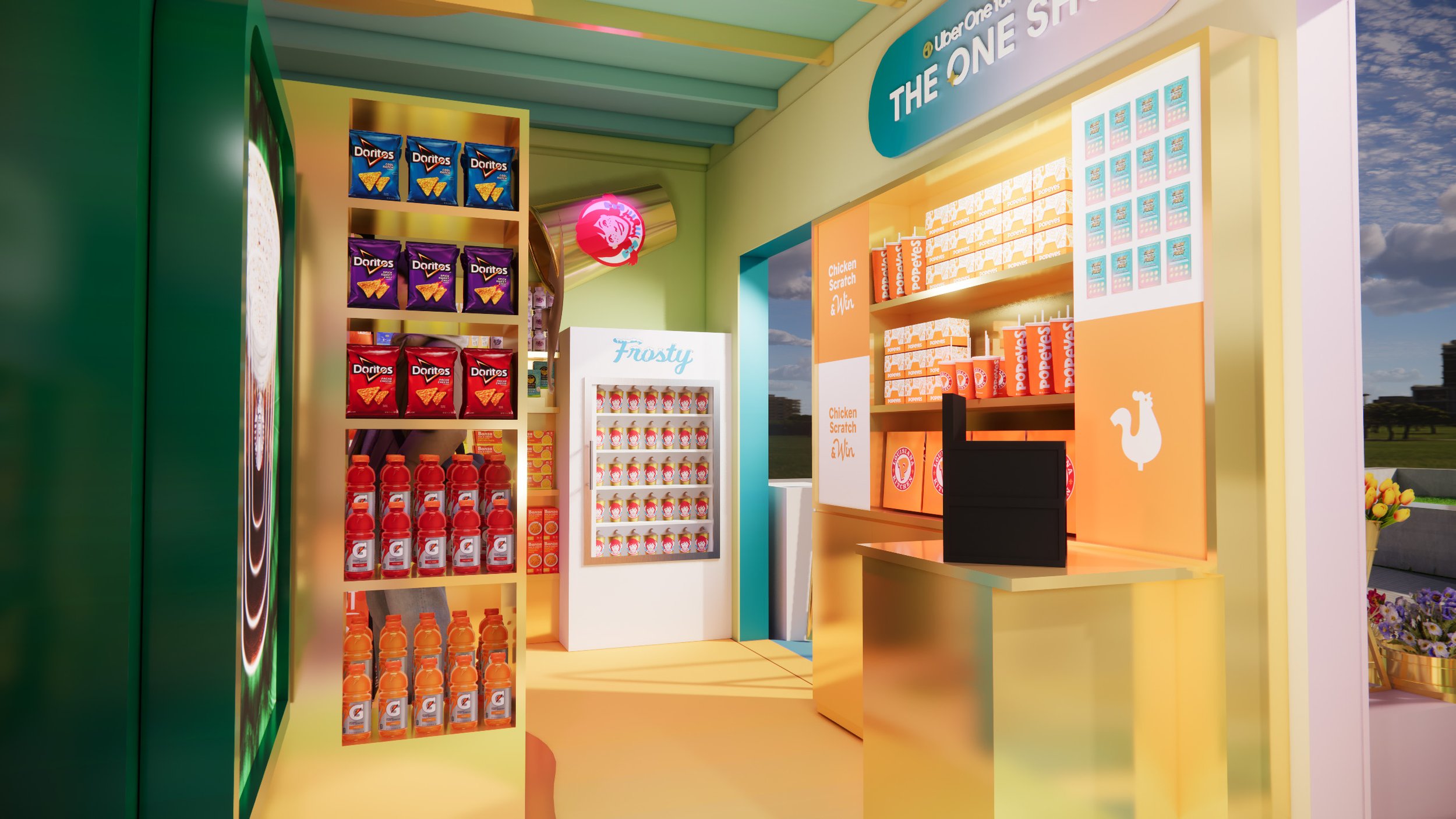 My renders and 3D design for the Uber One Shop brought the concept to life, which resulted in 25k new subscriptions