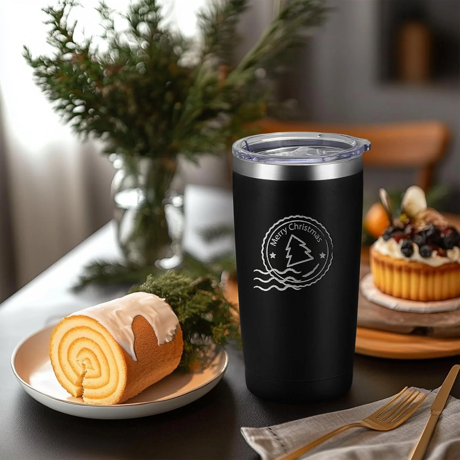 Personalized 20oz Stainless Steel Tumbler – Custom Laser Engraved – Fast Shipping