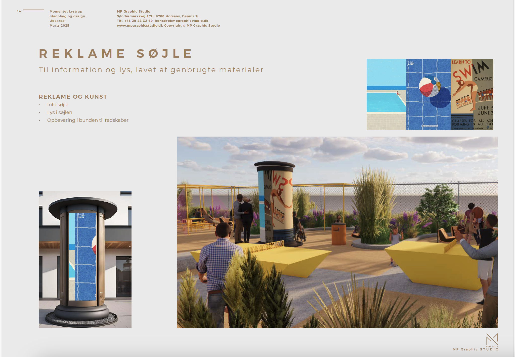 Lystrup svømmehal MP design Studio Marie Prokopek  Udemiljø