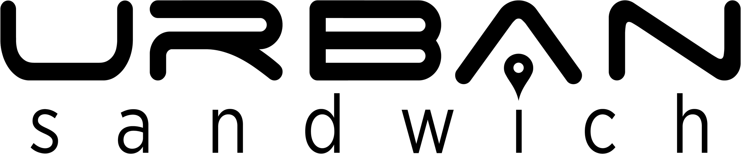 Sort silhuet af person i midten, omgivet af andre silhuetter, med en bygningssilhuet i baggrunden