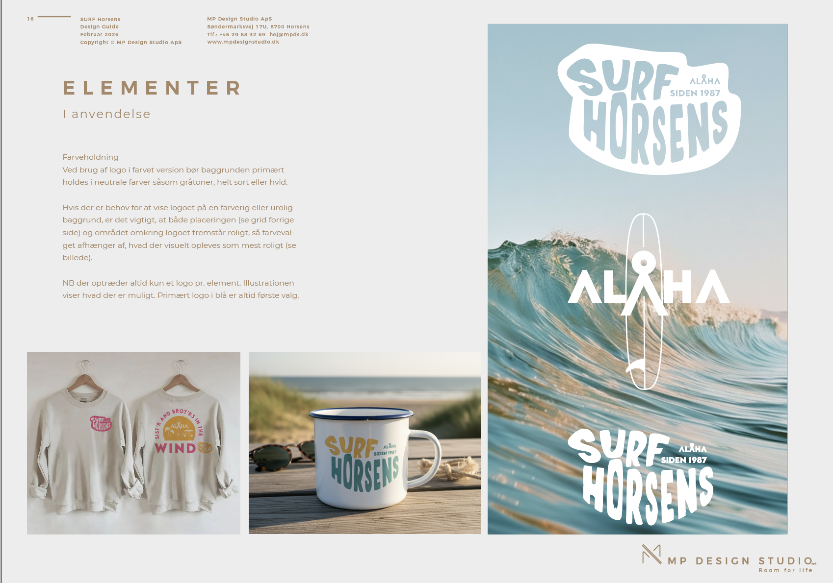 SurfHorsens visuel identitet by MP Design Studio Aps, Marie Prokopek