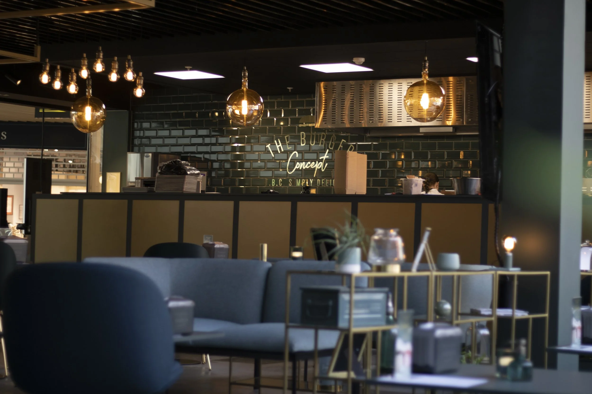 The Burger Concept Restaurant indretning, Konceptdesign, visueltdesign, MP design Studio Marie Prokopek  