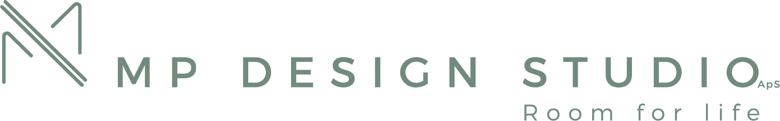 Logo for MP Design Studio med teksten 'Room for life'