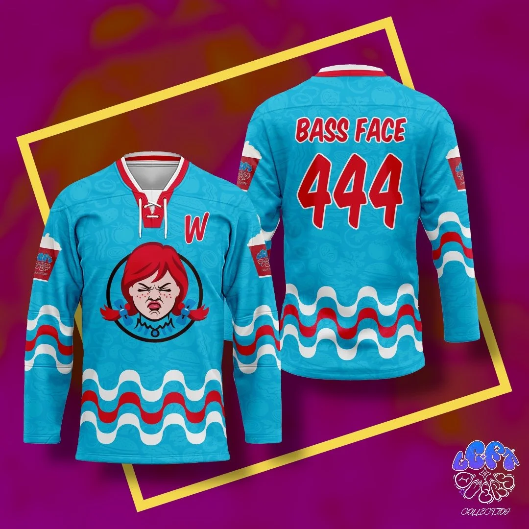WENDY’S  JR BASS FACE HOCKEY JERSEY LE 20