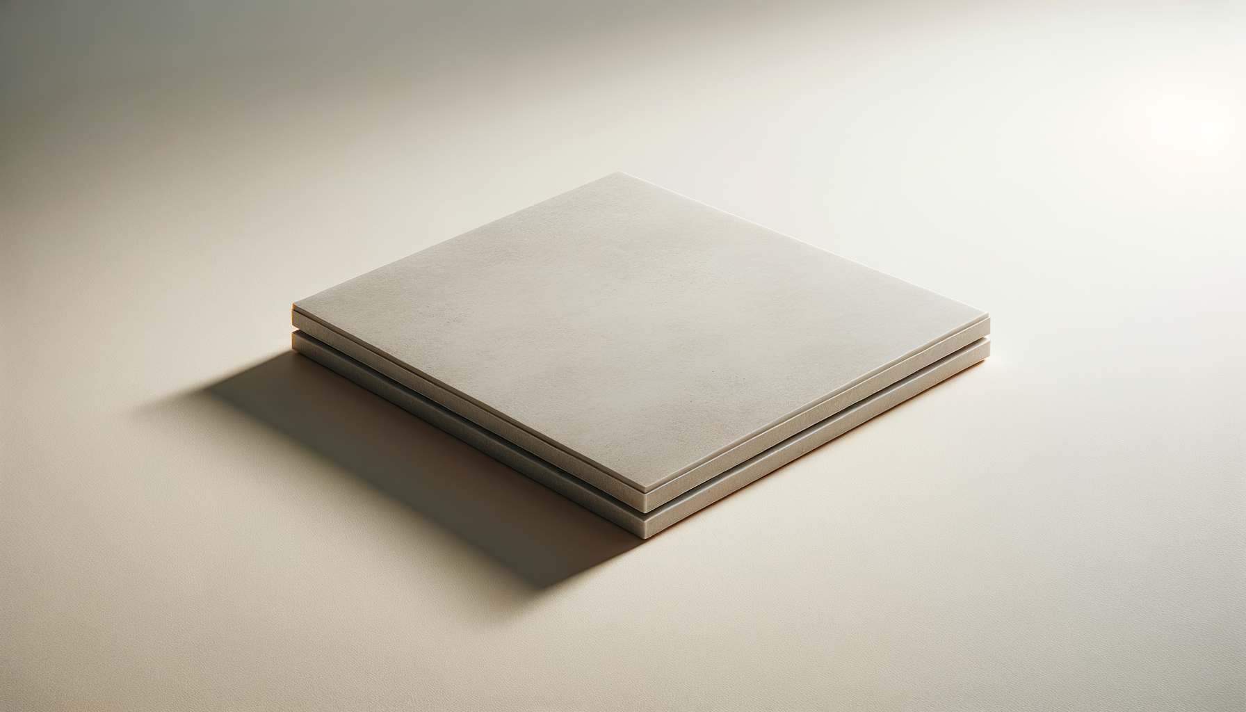 Stacked beige and brown carpet samples on top of each other