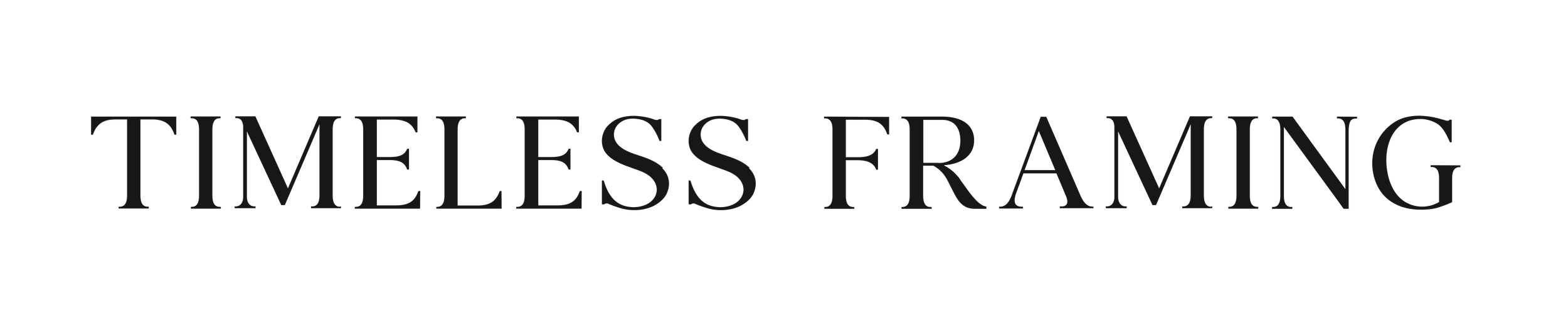 The words 'Timeless Framing' in black text on a dark background.