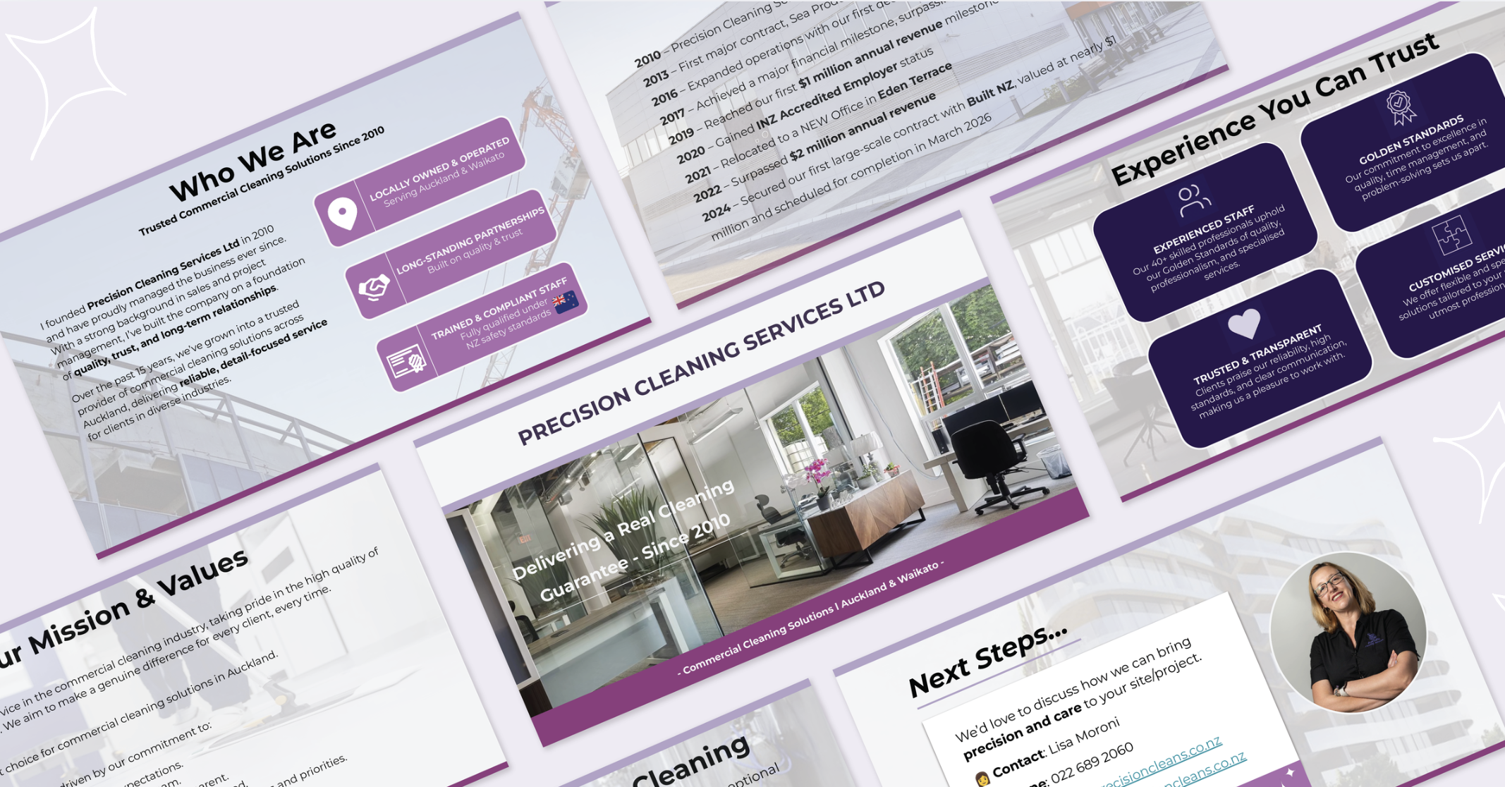 Precision Cleaning Tuakau, Waikato l Presentation Redesign