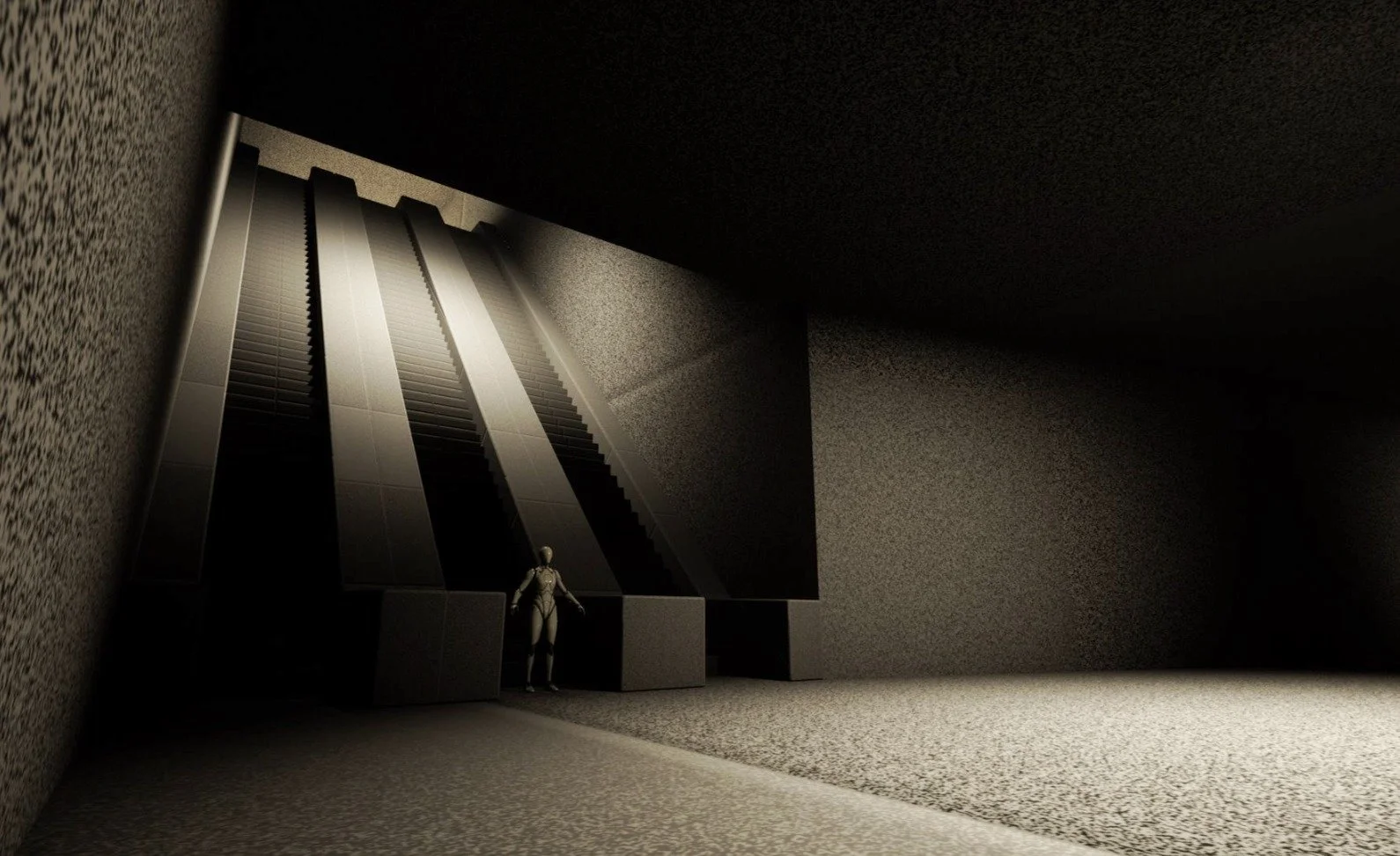 After I finished doing my overground block out for a city block, I began work on an underground metro station where I used a video on YouTube of someone walking through a station called Malostransk&aacute; in Prague.

#unreal #unrealengine #unrealeng