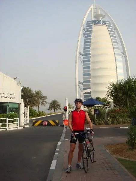 Cycling to the Burj Al Arab, Dubai