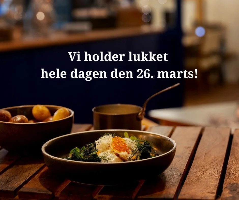 𝗟𝗨𝗞𝗞𝗘𝗧 𝗗. 𝟮𝟲/𝟯 🤍

Hele Holmen-holdet er denne dag ude af huset til et st&oslash;rre arrangement, hvor vi st&aring;r for mad og service. Derfor holder vi lukket &ndash; s&aring; vi kan v&aelig;re fuldt til stede d&eacute;r, uden at g&aring;