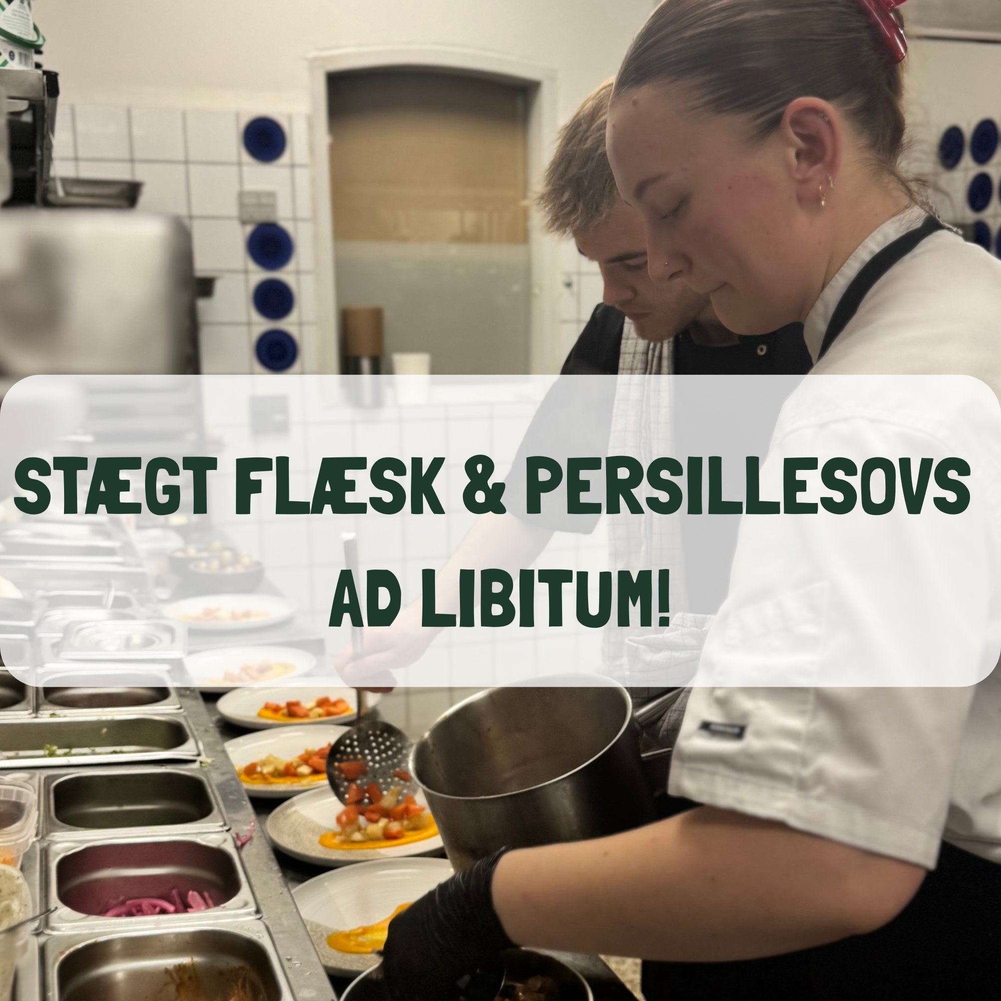 Stægt flæsk & persillesovs ad libitum!