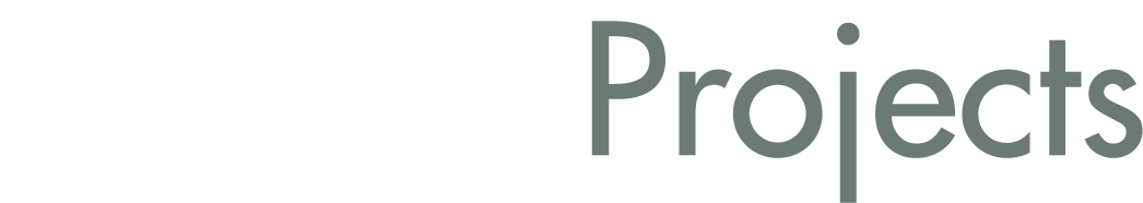 Text reading 'Rubrics Projects' with 'Rubrics' in white and 'Projects' in dark green on a black background.