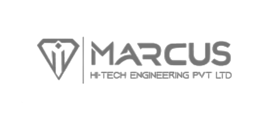 Logo of Marcus Hydraulics and Pneumatics Ltd, featuring a triangular emblem with a vertical line and circle inside, next to the company name in metallic font.