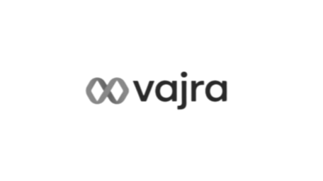 Vajra logo with a stylized infinity symbol and the word 'vajra' underneath.